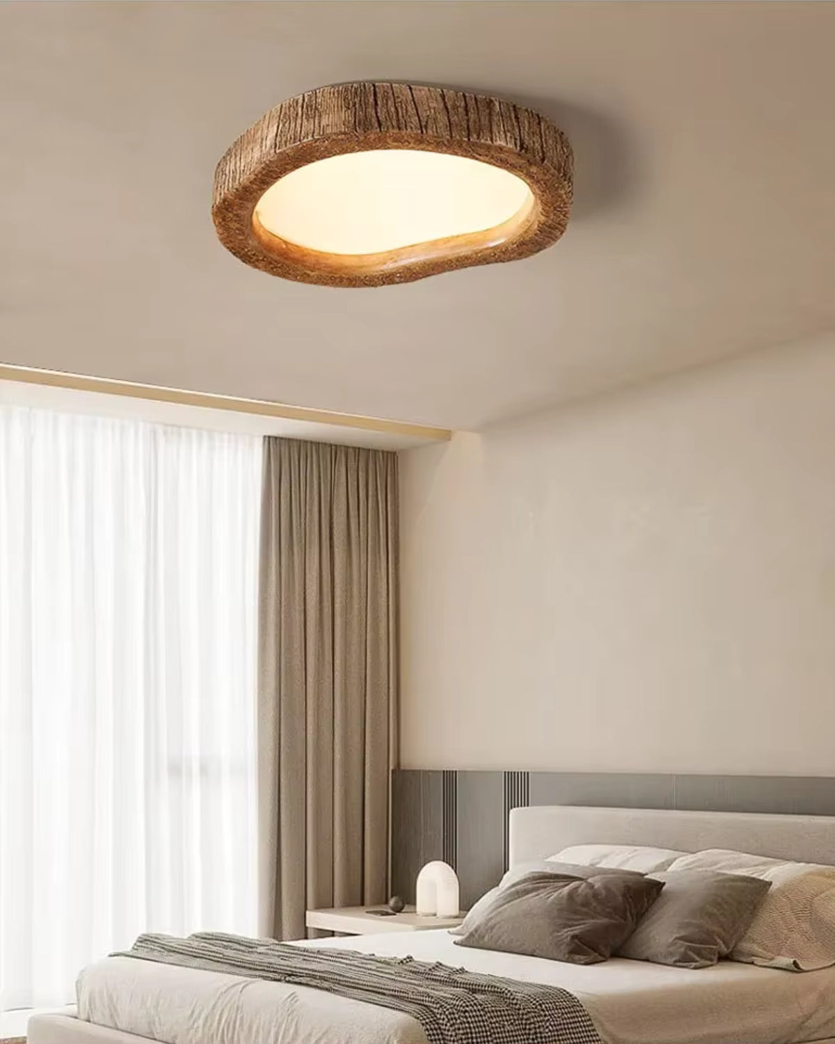 Halo Wood-Effect LED Ceiling Light