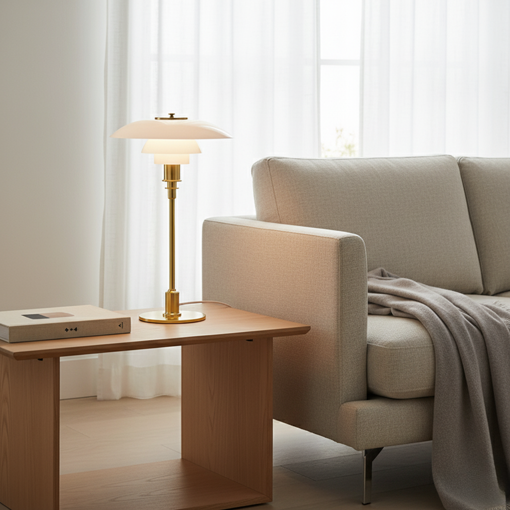 Hand-Blown Glass Table Lamp 47cm