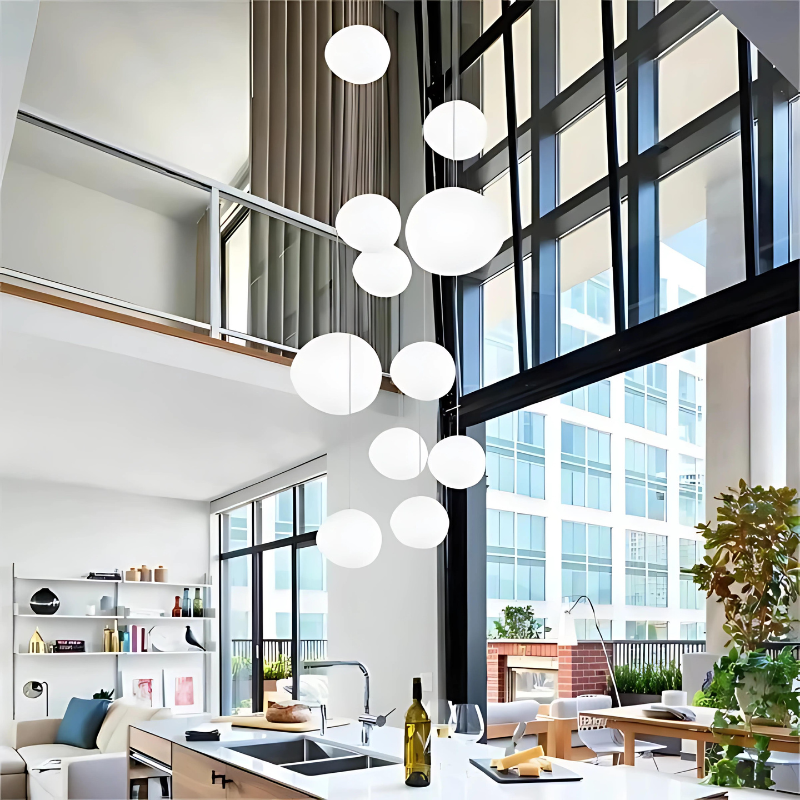 Glass Pebble Pendant Light