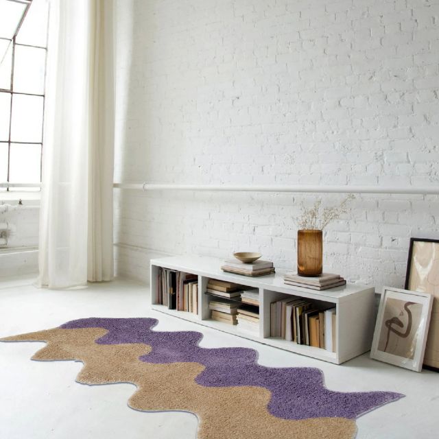 Colour Block Cotton Runner Rug