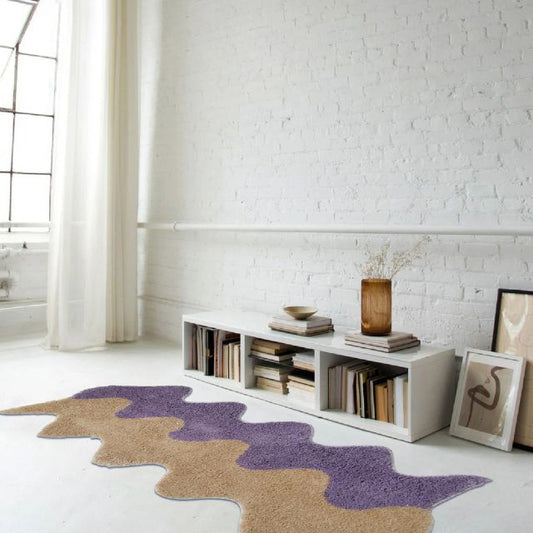 Colour Block Cotton Runner Rug