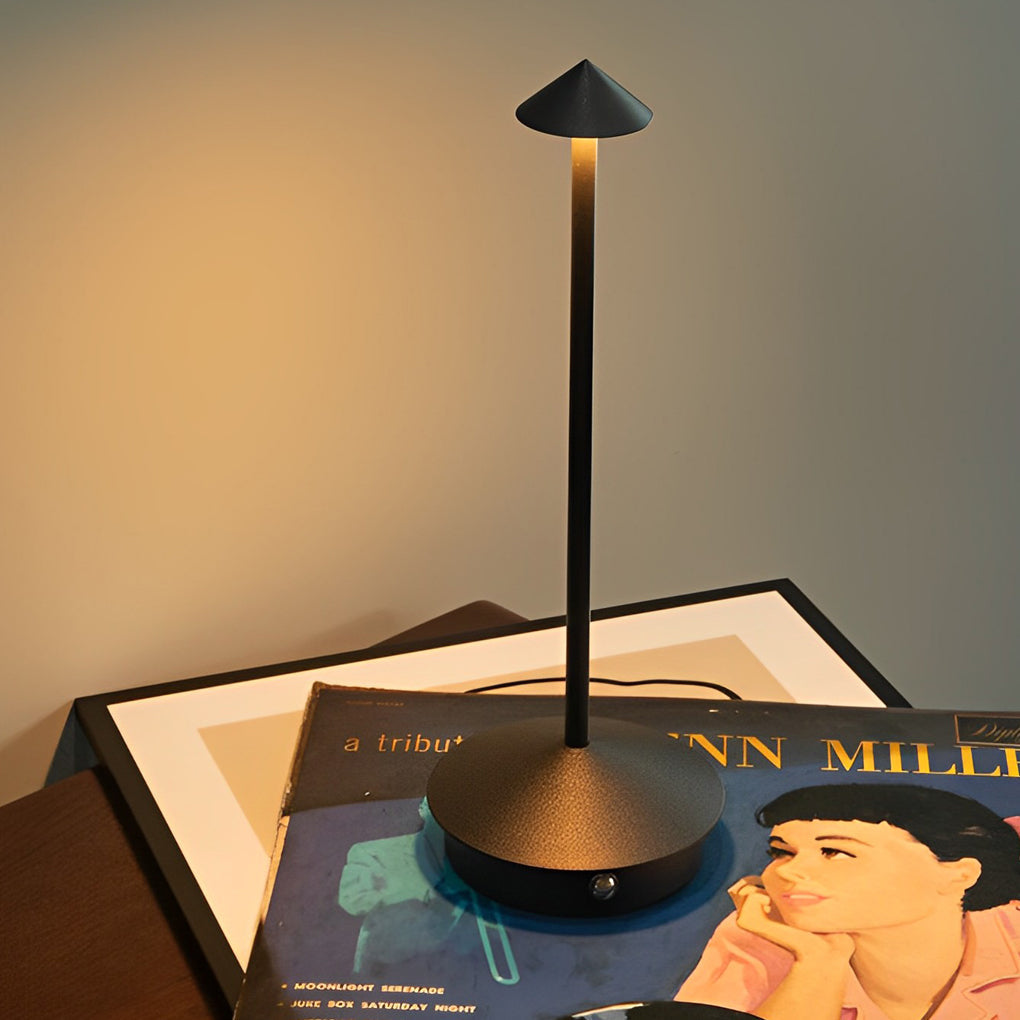 Cordless lamp on dining table