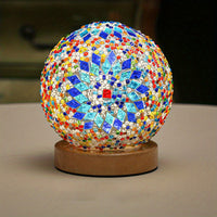 Mosaic Glass Globe Table Lamp