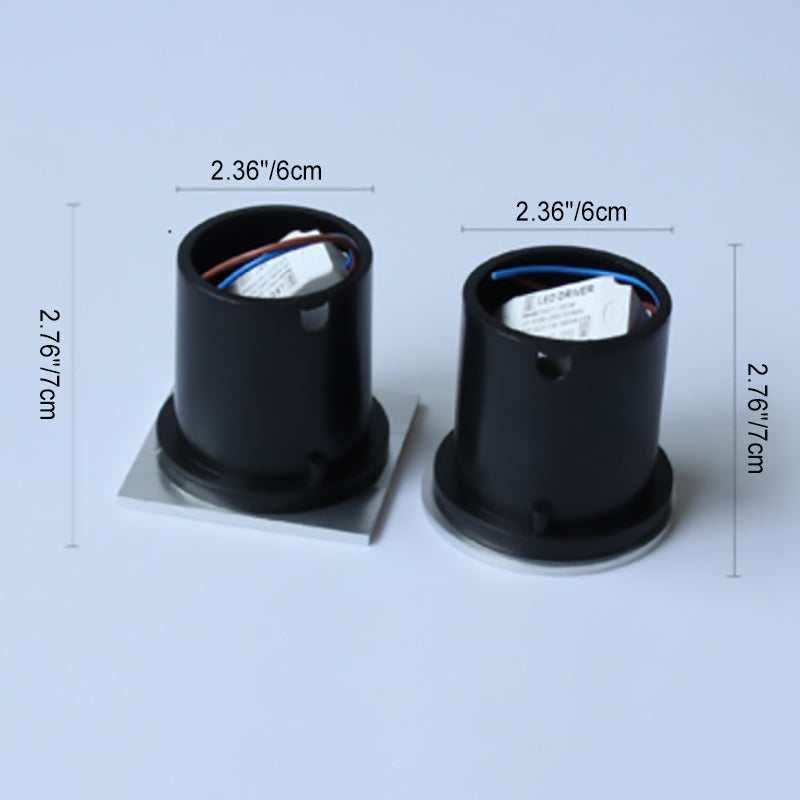 Compact Aluminium Wall Light 8cm