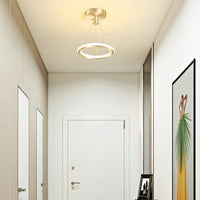 Semi-flush ceiling light lit