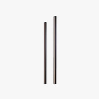 Granto black linear wall light bars shown unlit on a white background