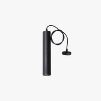 Darlo Black Cylinder Pendant Light plain background