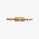 Nolvo triple spot brass vanity wall light shown on a plain white background