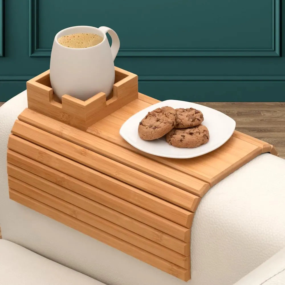Bamboo Sofa Armrest Tray 40cm