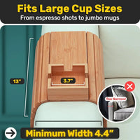 Bamboo Sofa Armrest Tray 40cm
