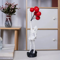 Balloon Girl Street Art Statue