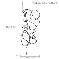 Face Line Iron Wall Art