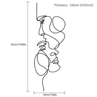 Face Line Iron Wall Art