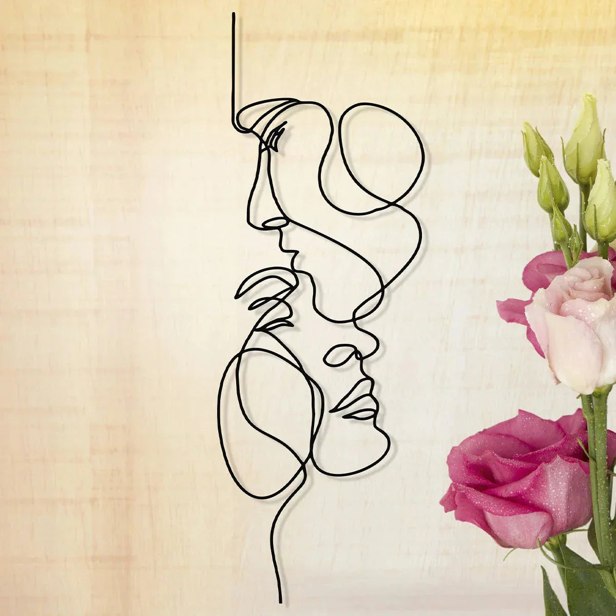 Face Line Iron Wall Art