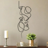 Face Line Iron Wall Art