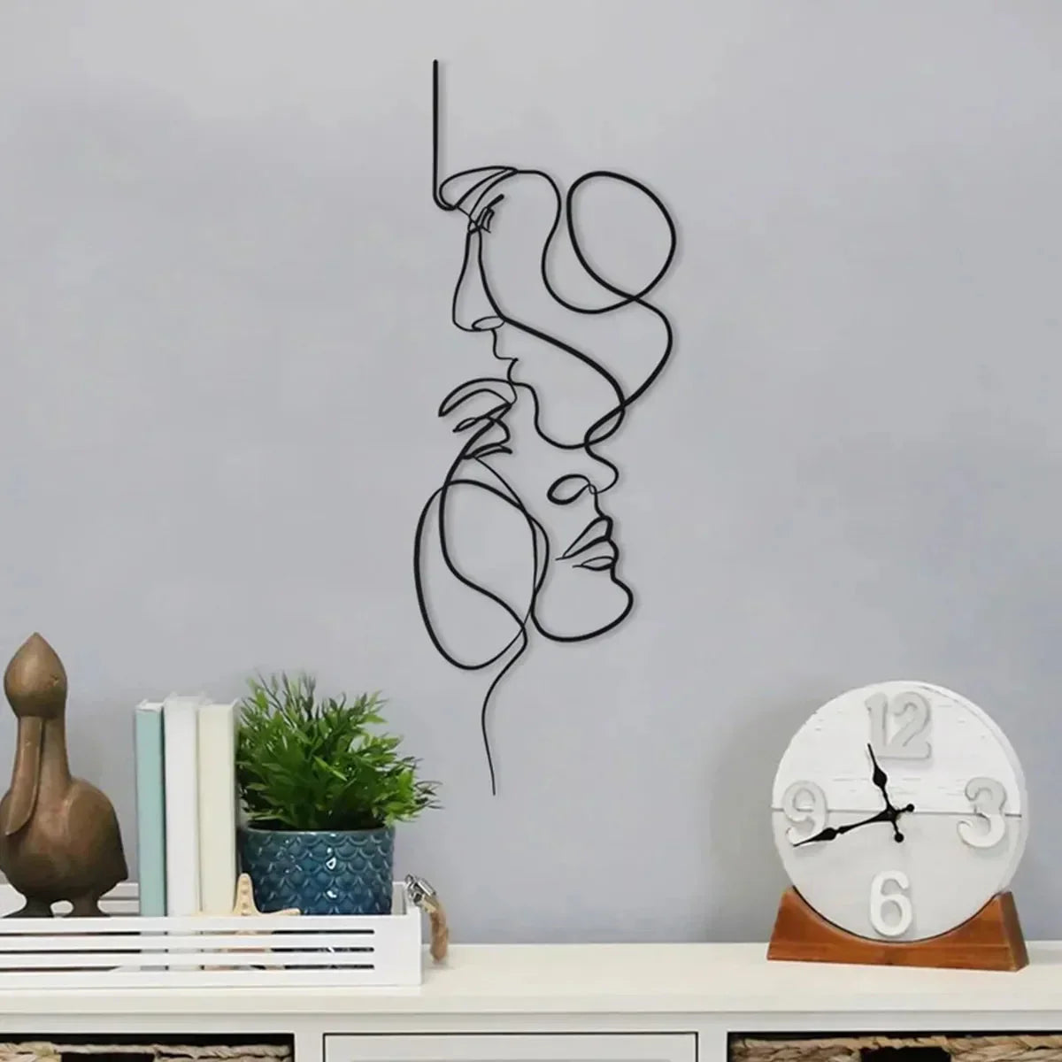 Face Line Iron Wall Art