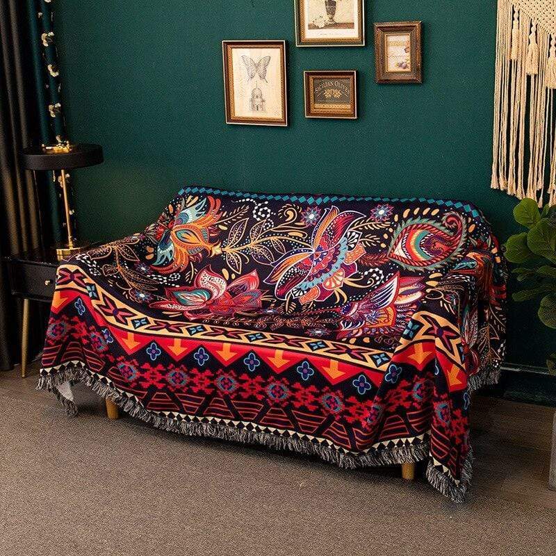 Bohemia Fringed Sofa Throw