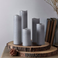 LED Pillar Candles, Set of Five