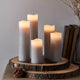 LED Pillar Candles, Set of Five