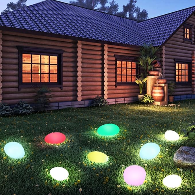 Solar Cobblestone Garden Light
