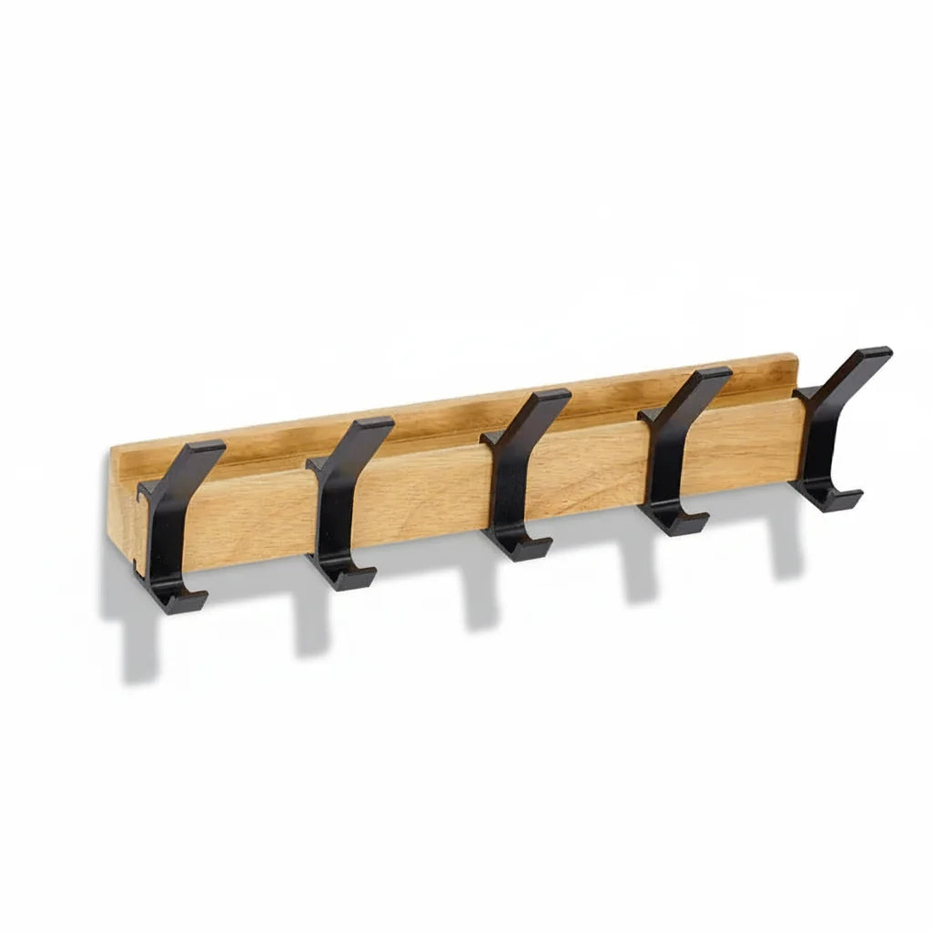 Rubberwood Wall Peg Rail 40cm