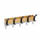 Rubberwood Wall Peg Rail 40cm