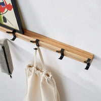 Rubberwood Wall Peg Rail 40cm