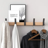 Rubberwood Wall Peg Rail 40cm