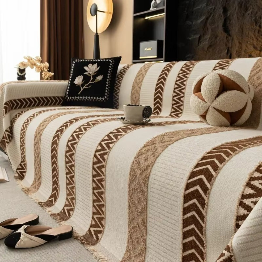 Chevron Chenille Sofa Cover