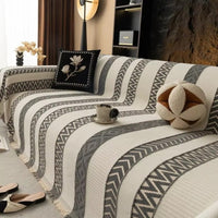Chevron Chenille Sofa Cover