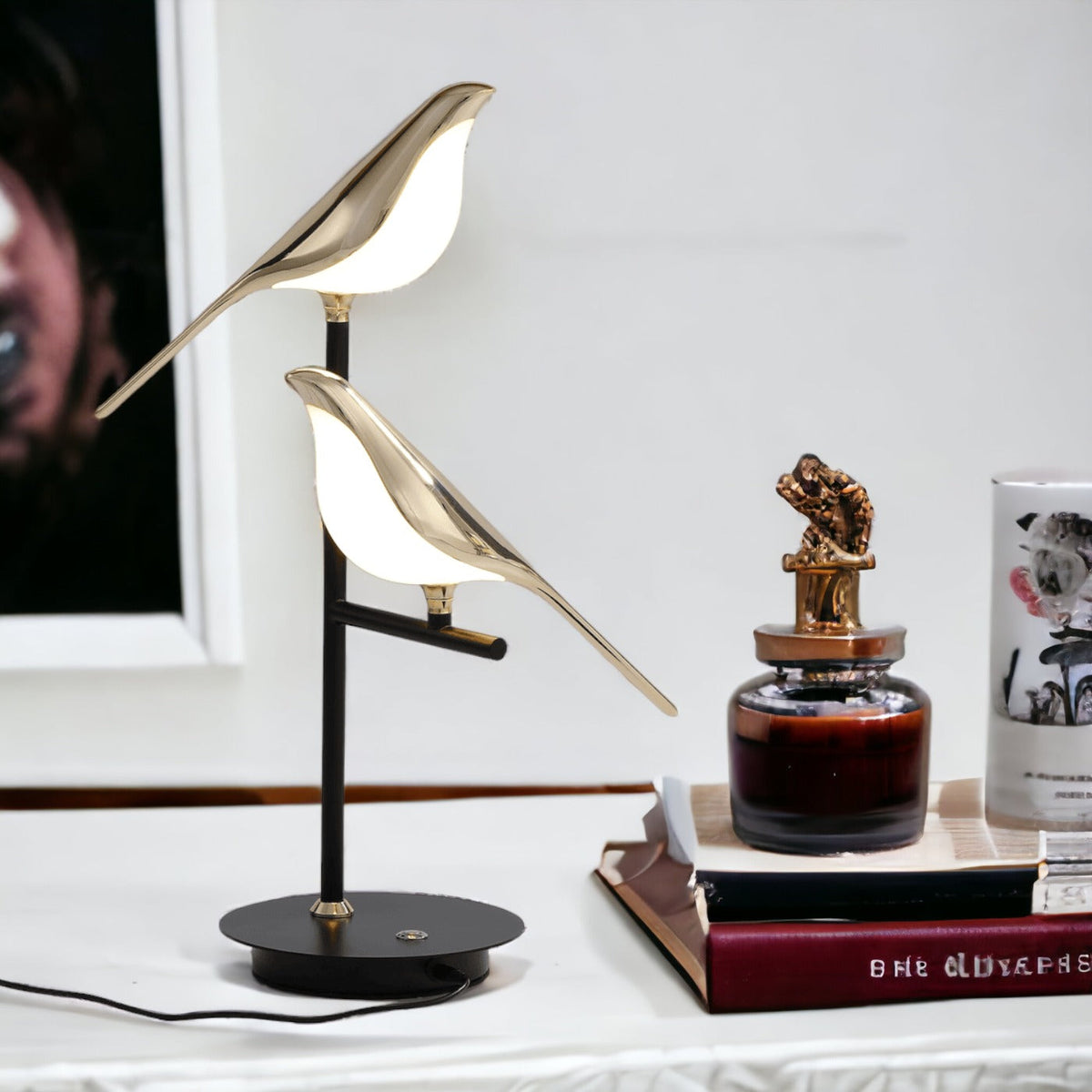 Perched Bird Brass Wall Light