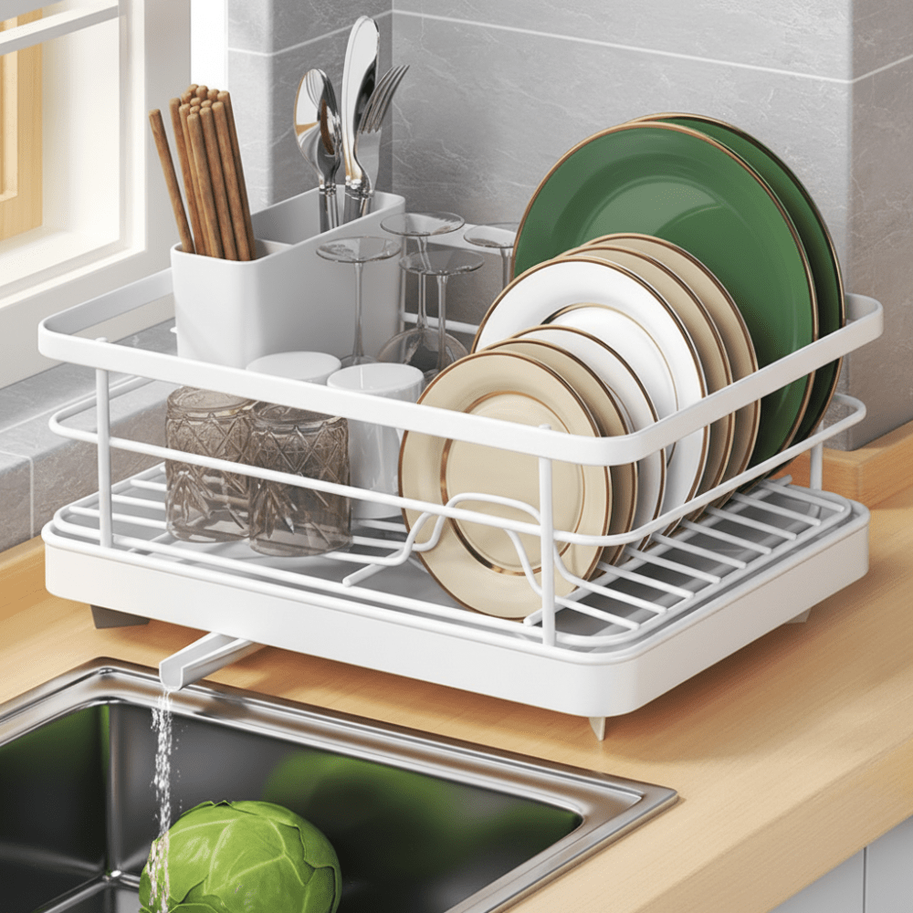 Compact Steel Dish Drying Rack