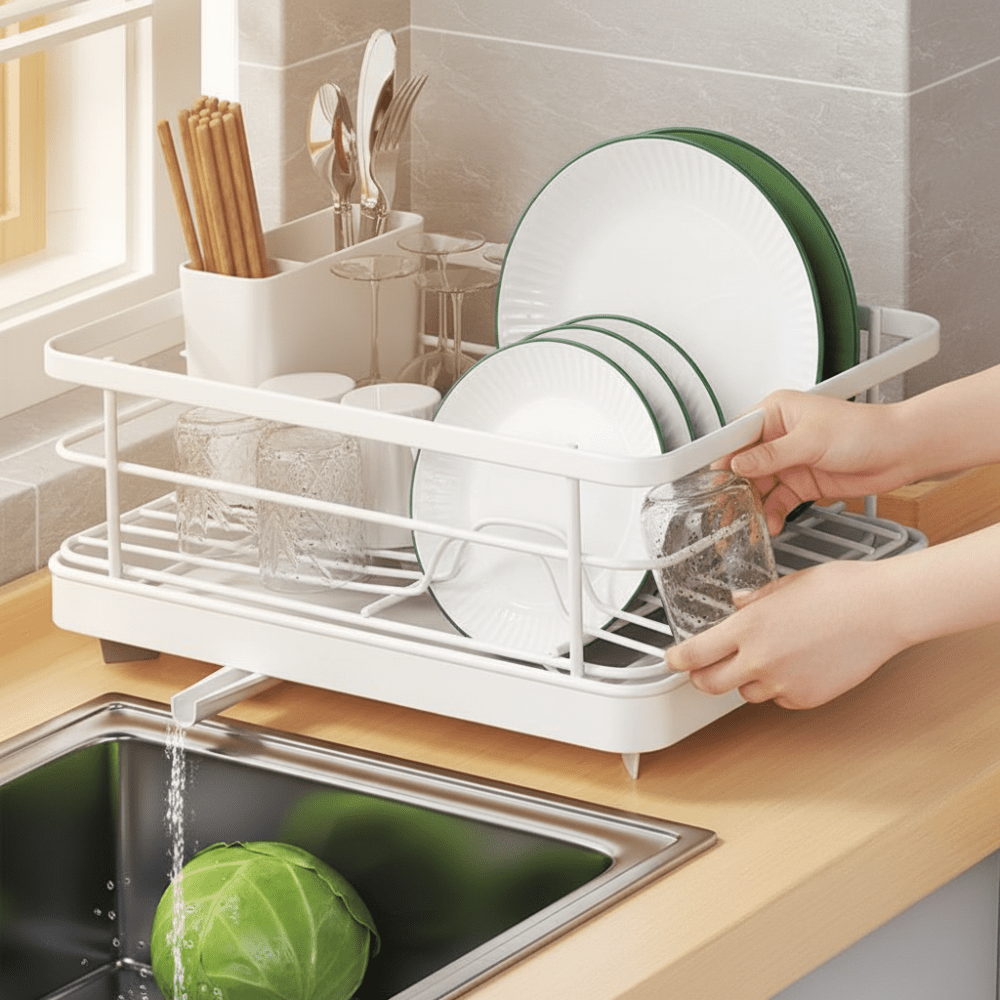 Compact Steel Dish Drying Rack