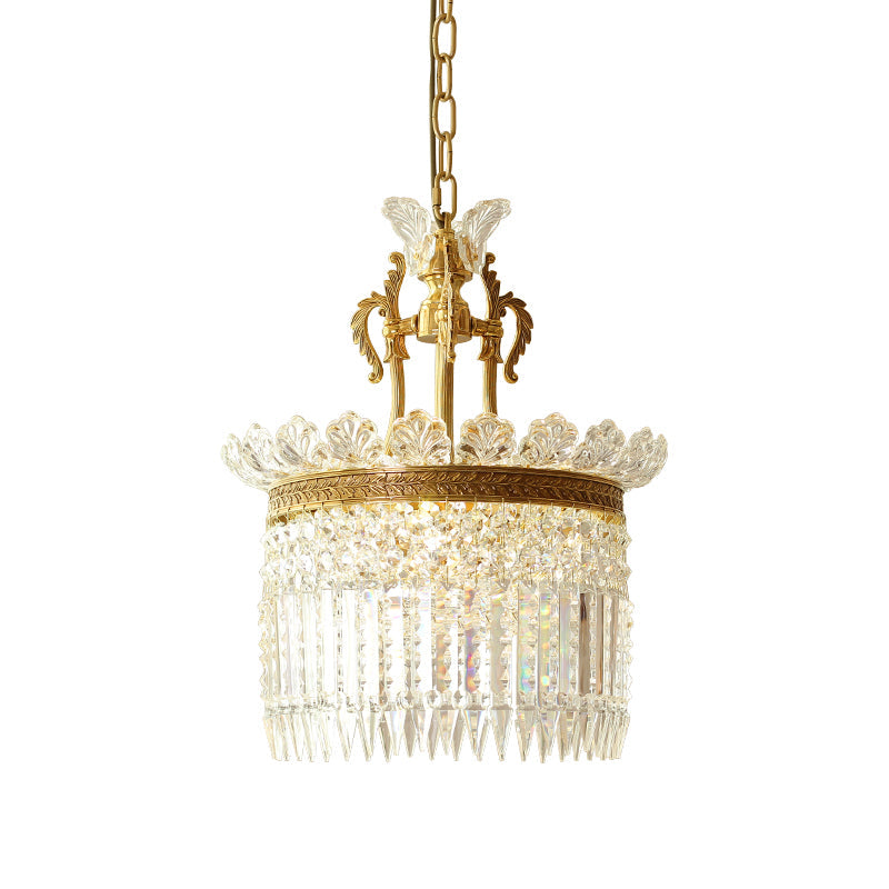 Galvain French Empire Crystal Chandelier detail, plain background