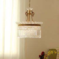 Galvain French Empire Crystal Chandelier in bedroom setting