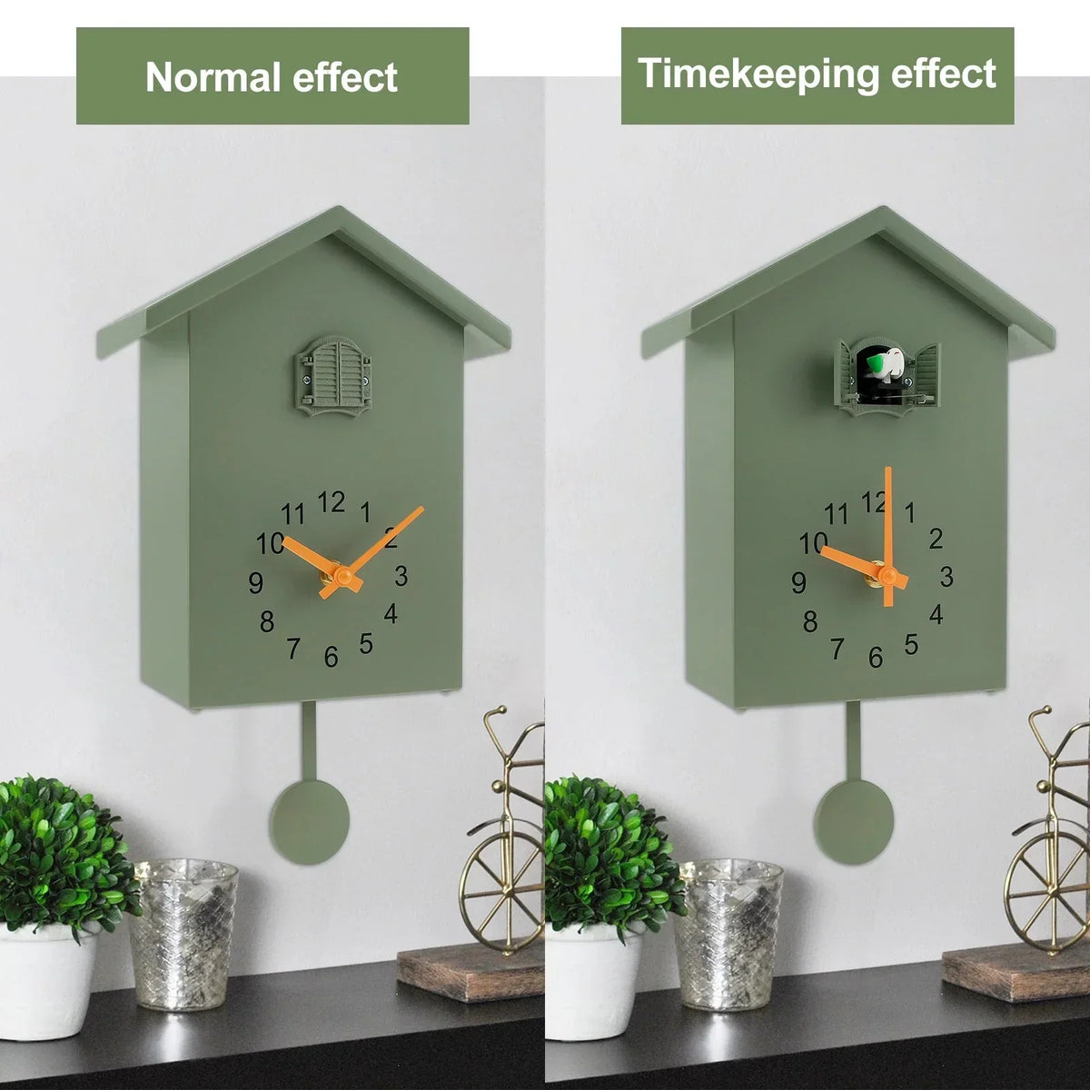 Modern Cuckoo Pendulum Wall Clock