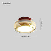 June Retro Glass Flush Ceiling Light
