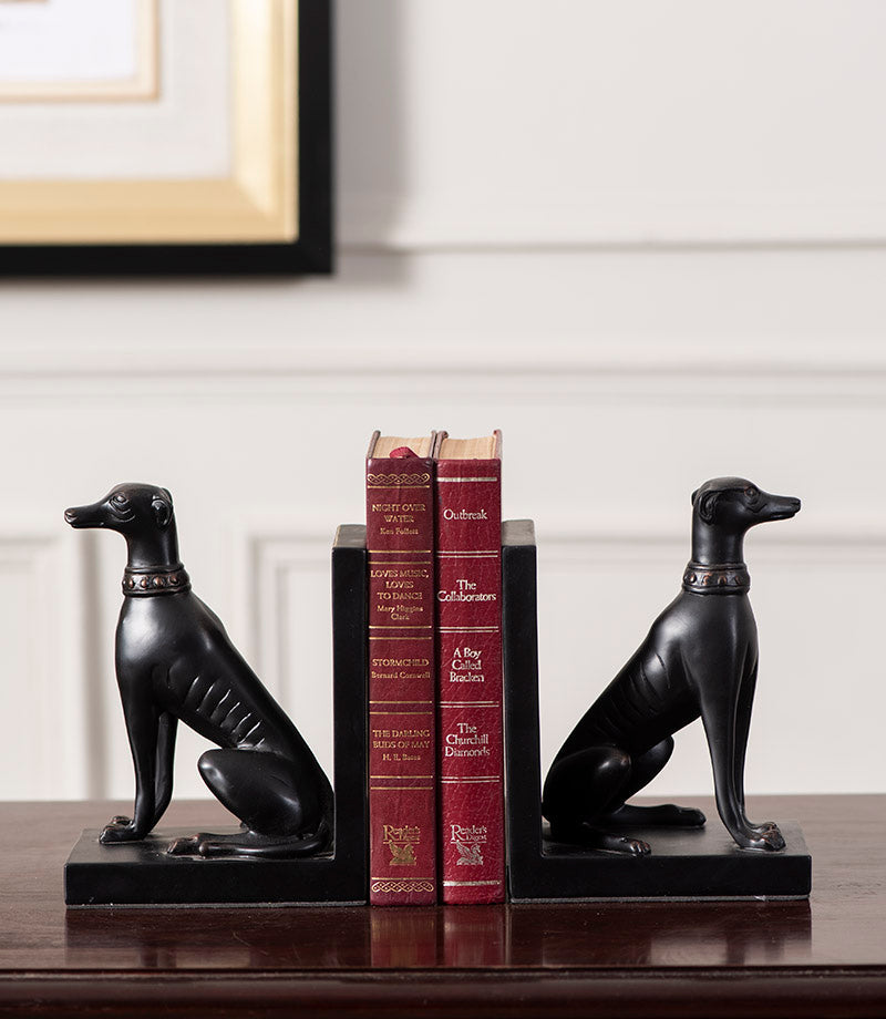 Guard Dog Resin Bookend Set