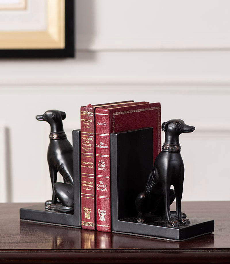 Guard Dog Resin Bookend Set