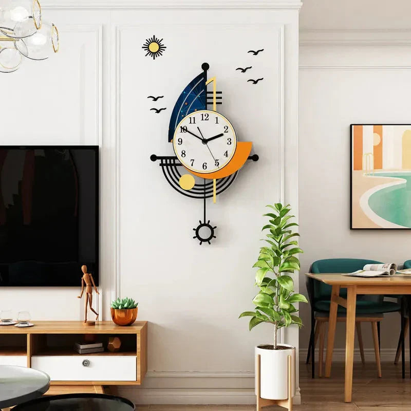 Sailboat Horizon Wall Clock