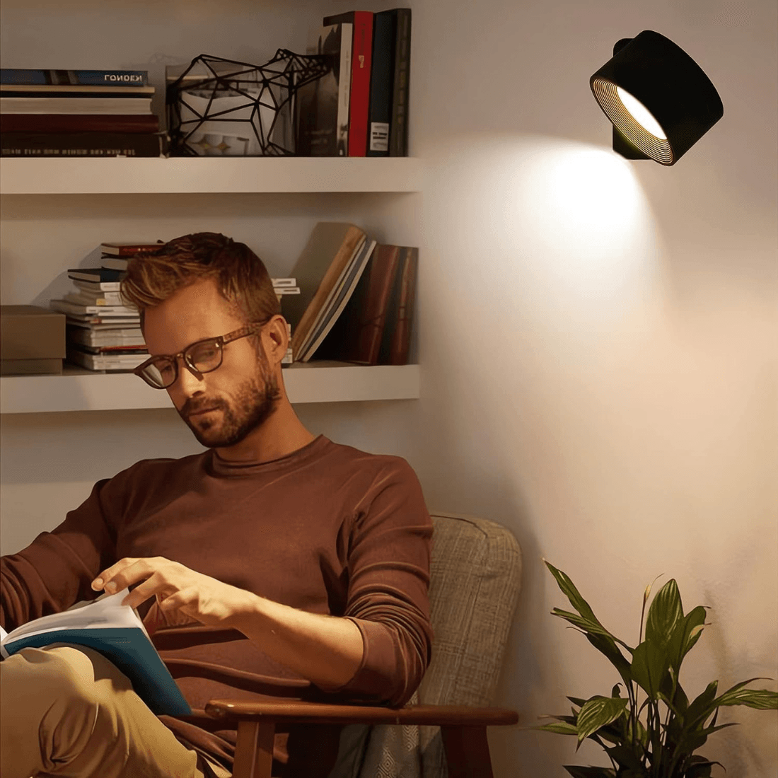 Cordless 360 Adjustable Wall Light