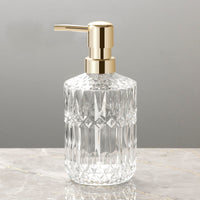 Faceted Glass Soap Dispenser 390ml