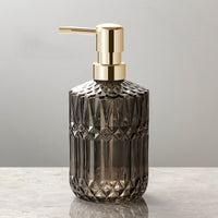 Faceted Glass Soap Dispenser 390ml
