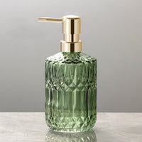 Faceted Glass Soap Dispenser 390ml