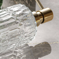 Faceted Glass Soap Dispenser 390ml