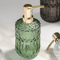 Faceted Glass Soap Dispenser 390ml