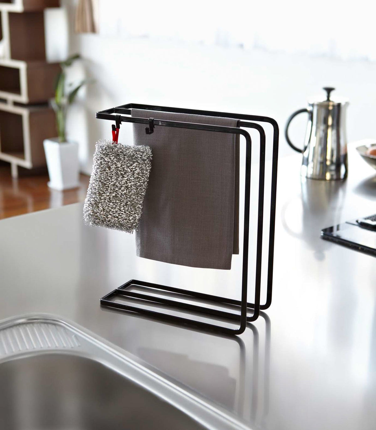 Steel Dish Towel Stand