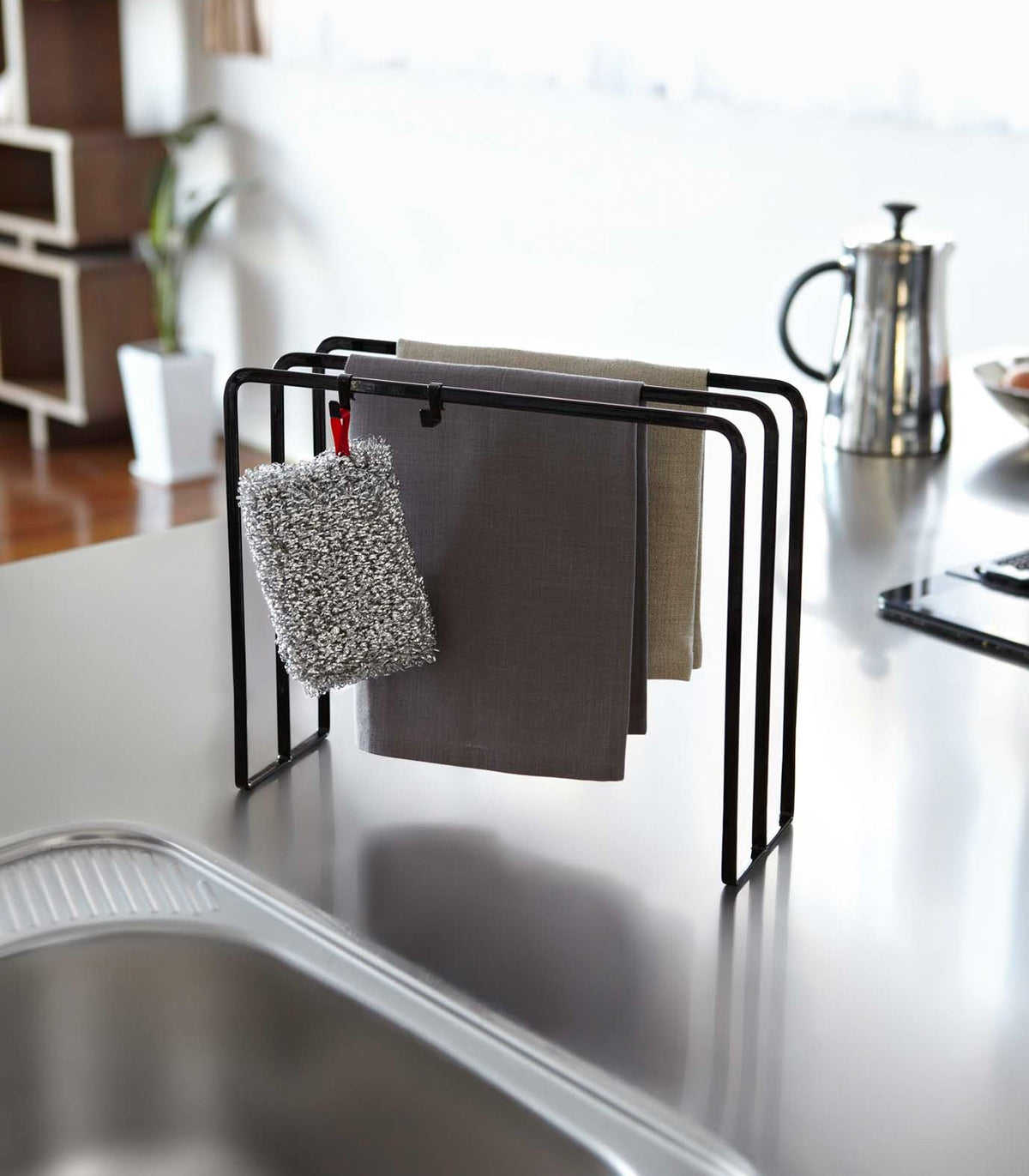 Steel Dish Towel Stand