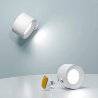 White cordless wall lamp mounted