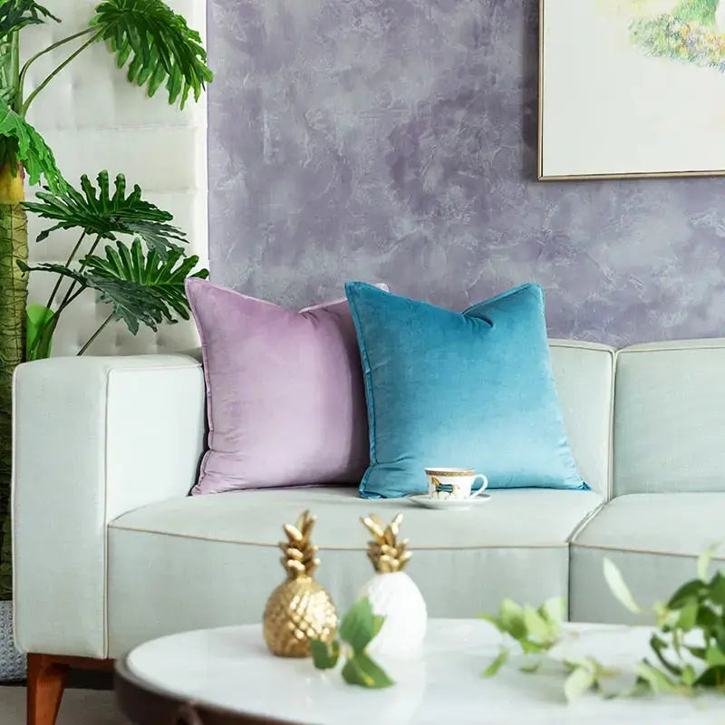 Flanged Velvet Cushion Cover 45cm or 50cm
